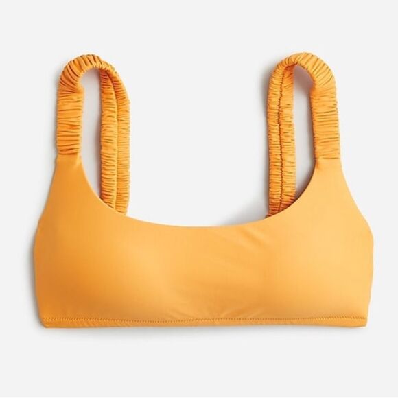 NWT J.Crew Scrunchie-strap squareneck bikini top size XL - Picture 2 of 9